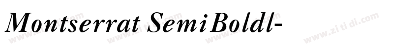 Montserrat SemiBoldl字体转换